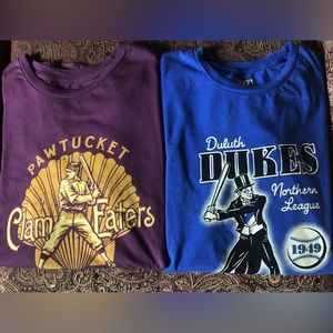 Vintage Baseball EBBETS FIELD FANNELS T-Shirt Bundle